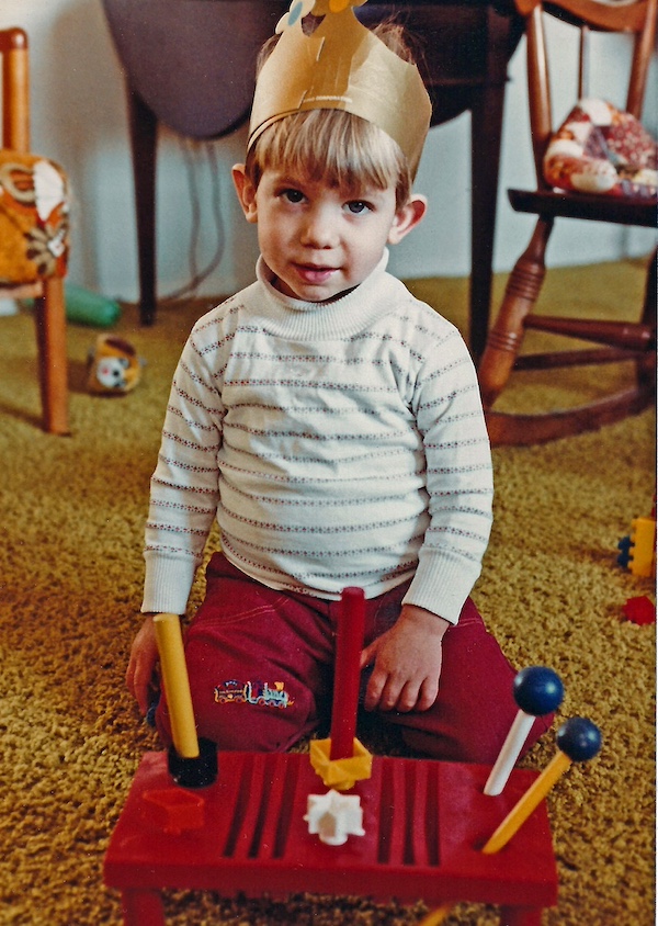 Me at the chopped live machine, 1980