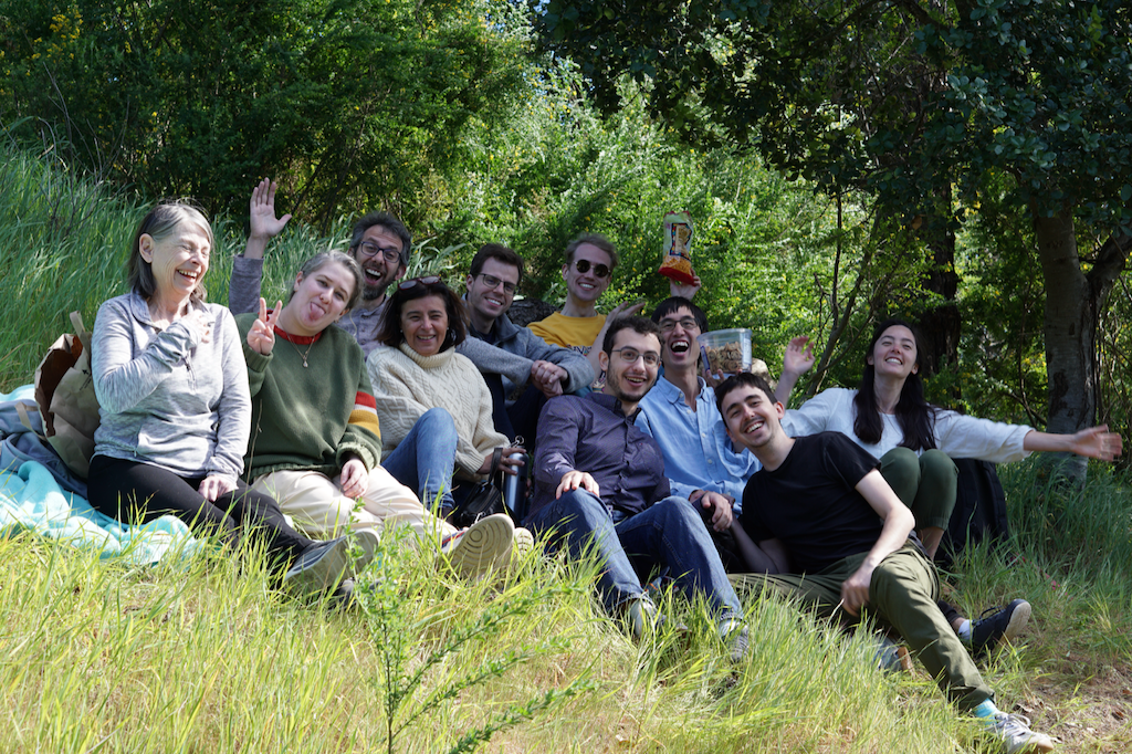 The offsite portion of the onsite offsite day (just before I fell down the hill trying to run back before the self-timer on the camera went off)