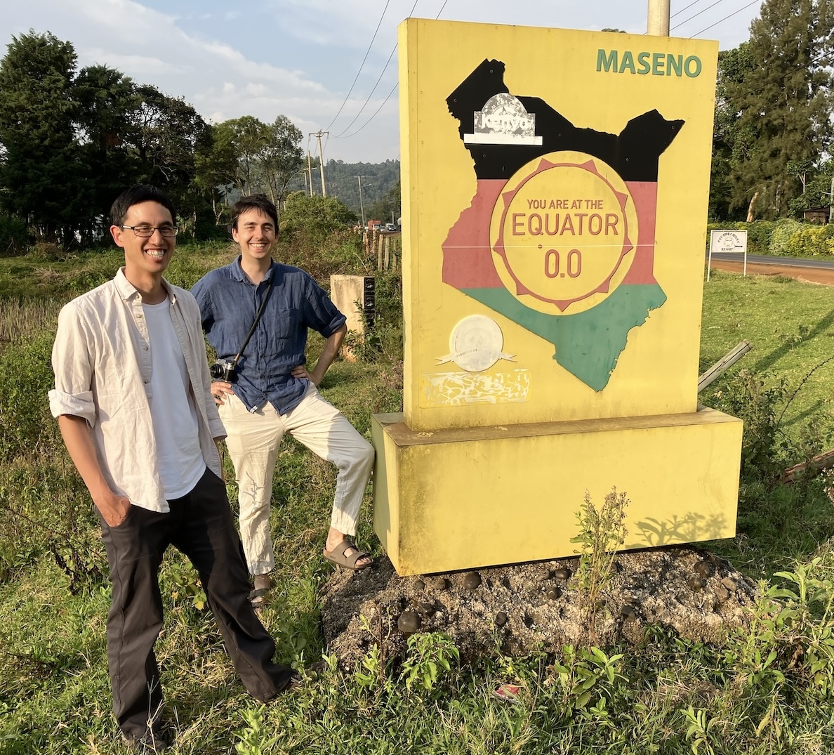 Also, we saw the equator! Here is Brendan stood in the southern hemisphere and myself in the northern