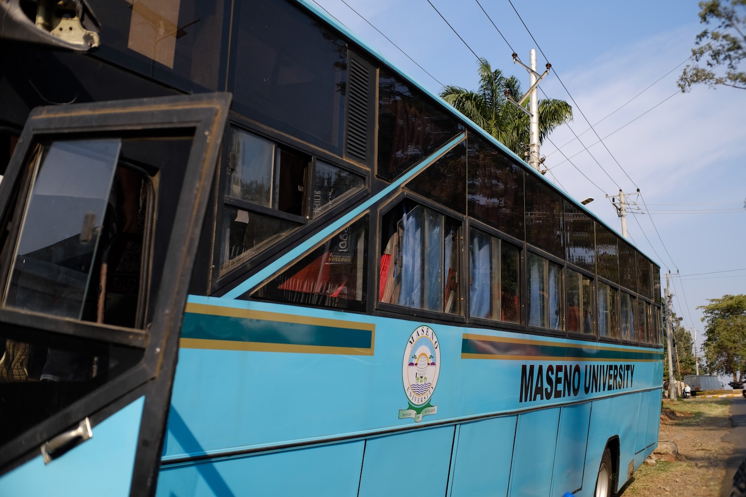 The university bus that we took to the main campus for a trip